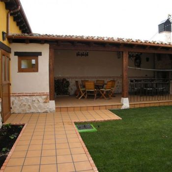 porche, terraza, jardín porche, terraza, jardín