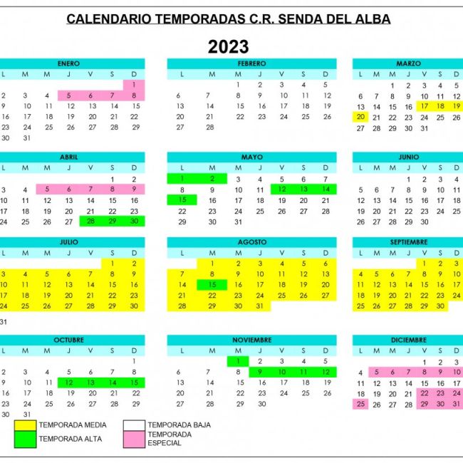 Calendario de temporadas