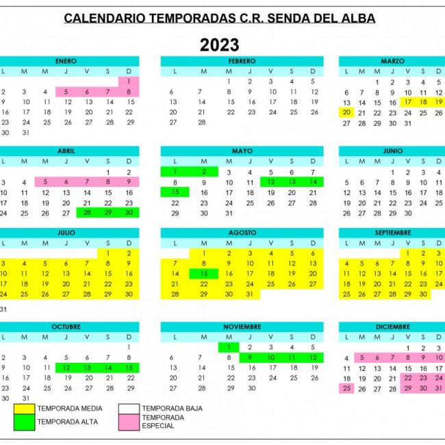 Calendario de temporadas